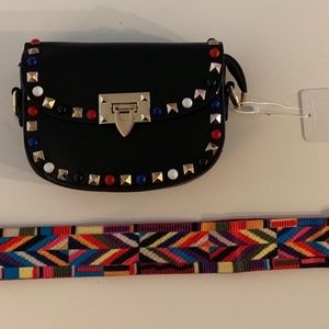 Black Kipten Purse With Metal rivets